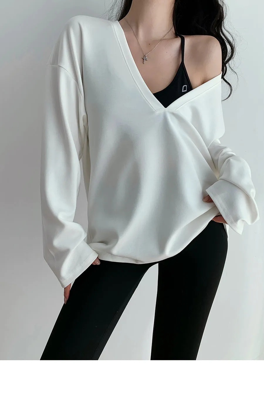 Oversized V-neck sweater