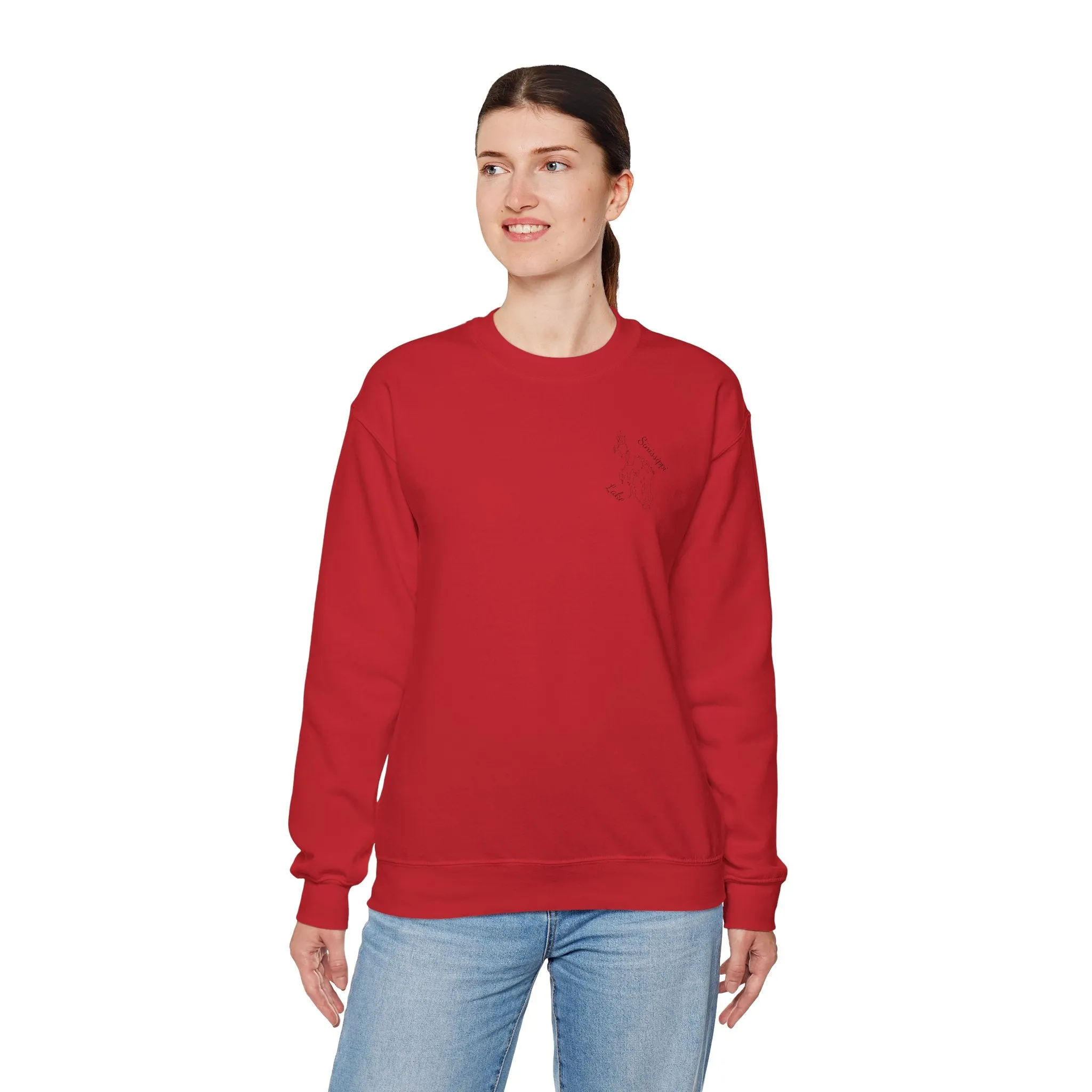 Paddle Board Girl - Sinissippi Lake Unisex Heavy Blend™ Crewneck Sweatshirt