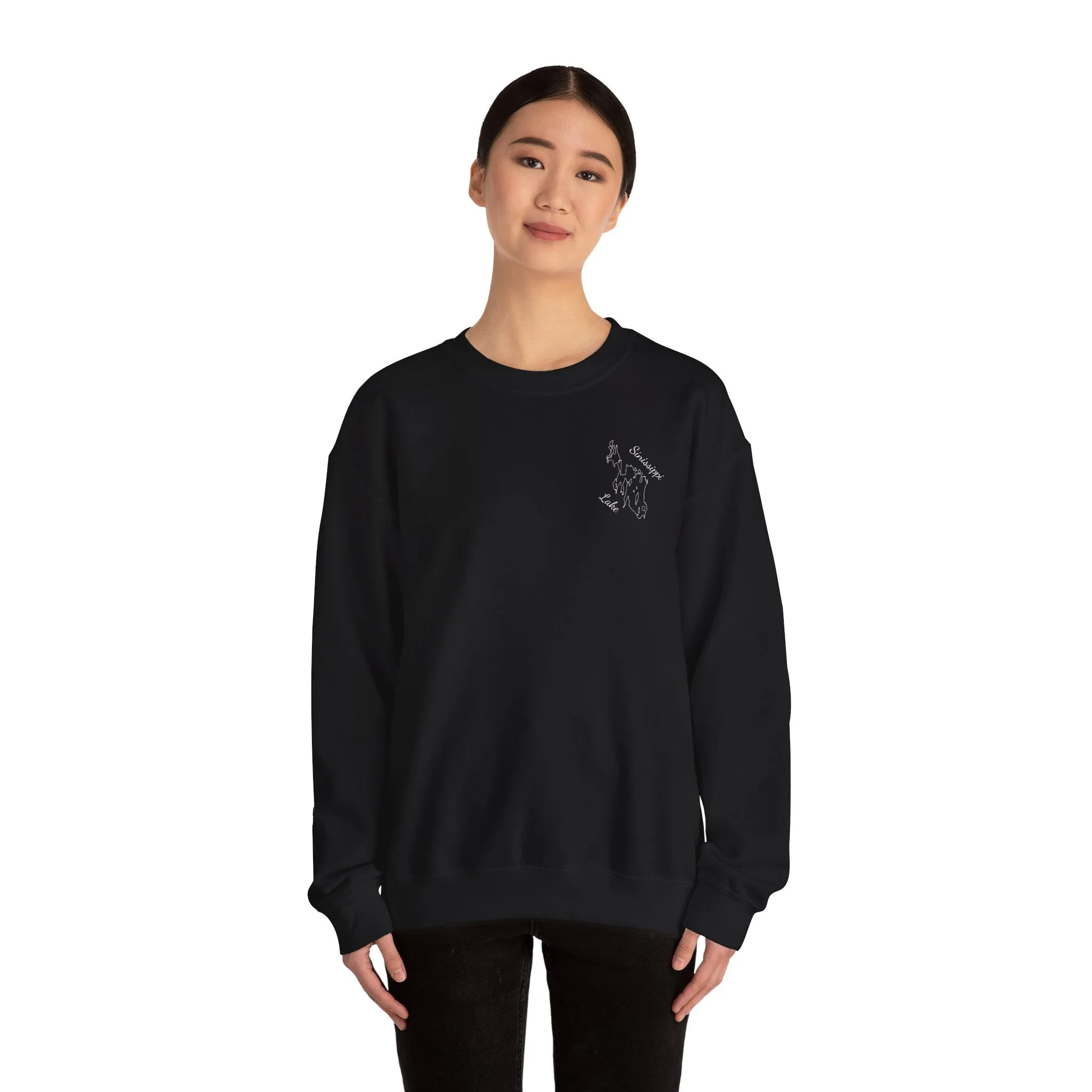 Paddle Board Girl - Sinissippi Lake Unisex Heavy Blend™ Crewneck Sweatshirt