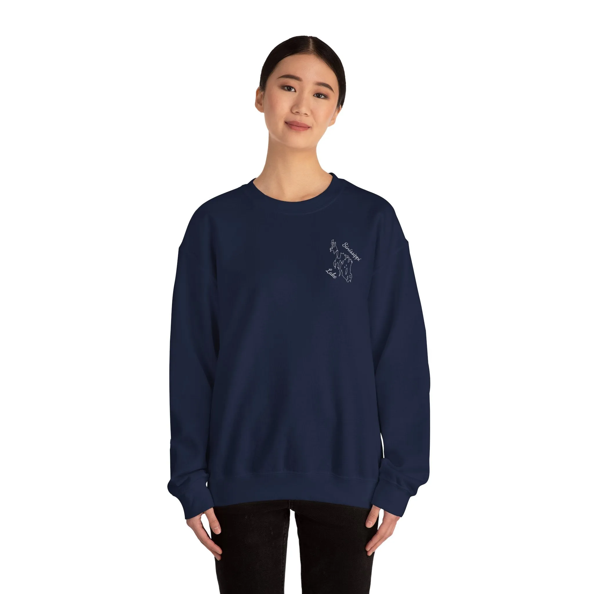 Paddle Board Girl - Sinissippi Lake Unisex Heavy Blend™ Crewneck Sweatshirt