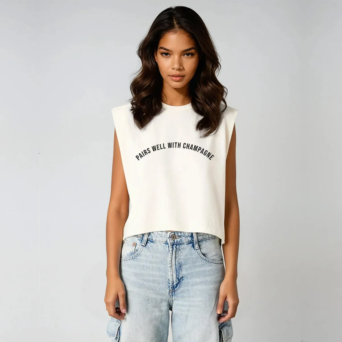 Pairs Well with Champagne® Garment Dyed Muscle Tee