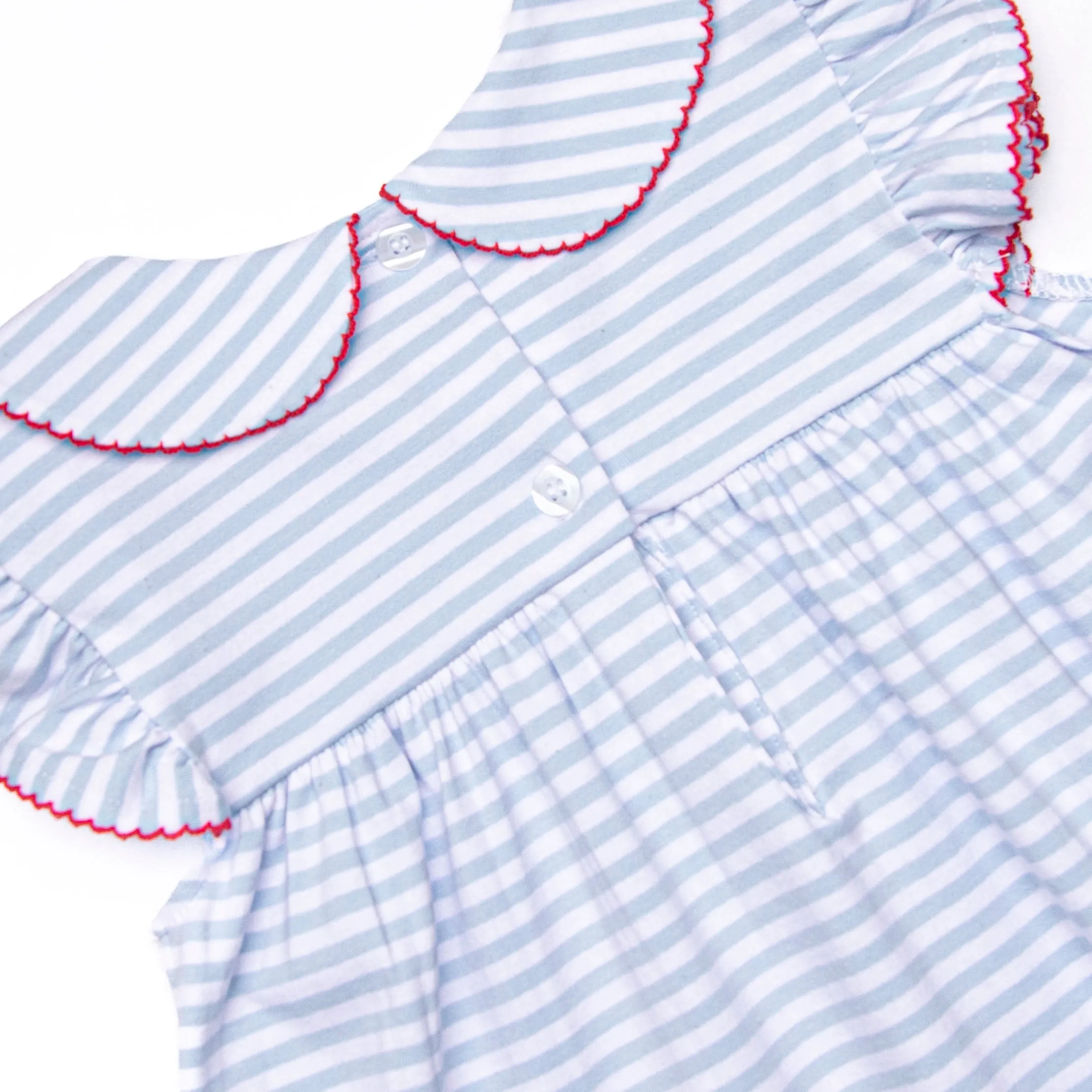 Pallet of Many Colors Applique Dress, Blue