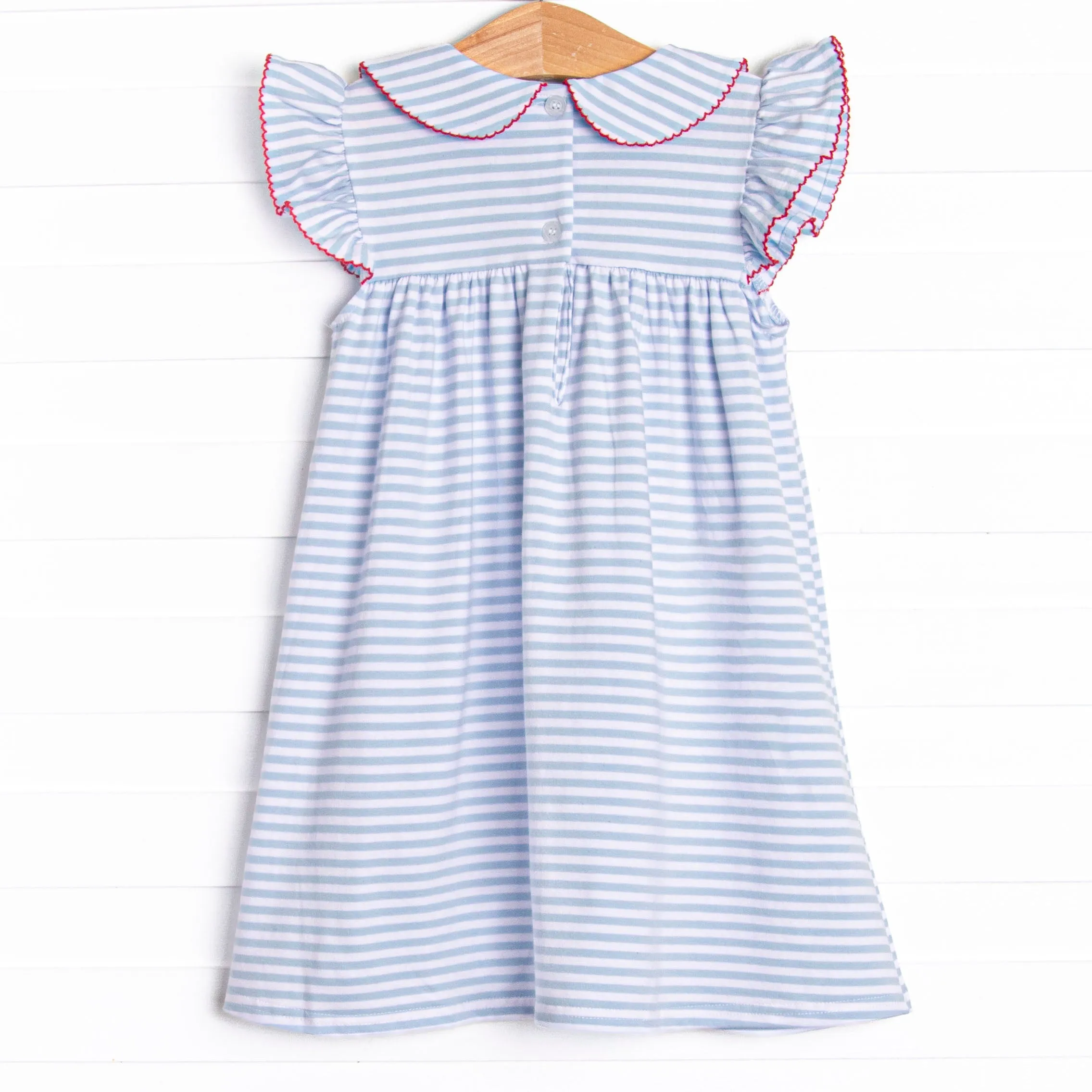 Pallet of Many Colors Applique Dress, Blue