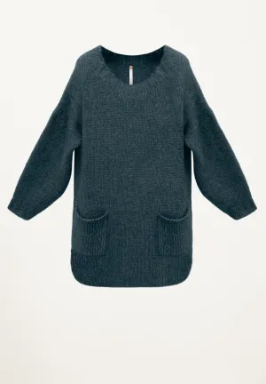 Phoebe Oversized Sweater in Peacock