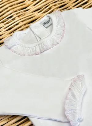 Pink Rouche Bodysuit