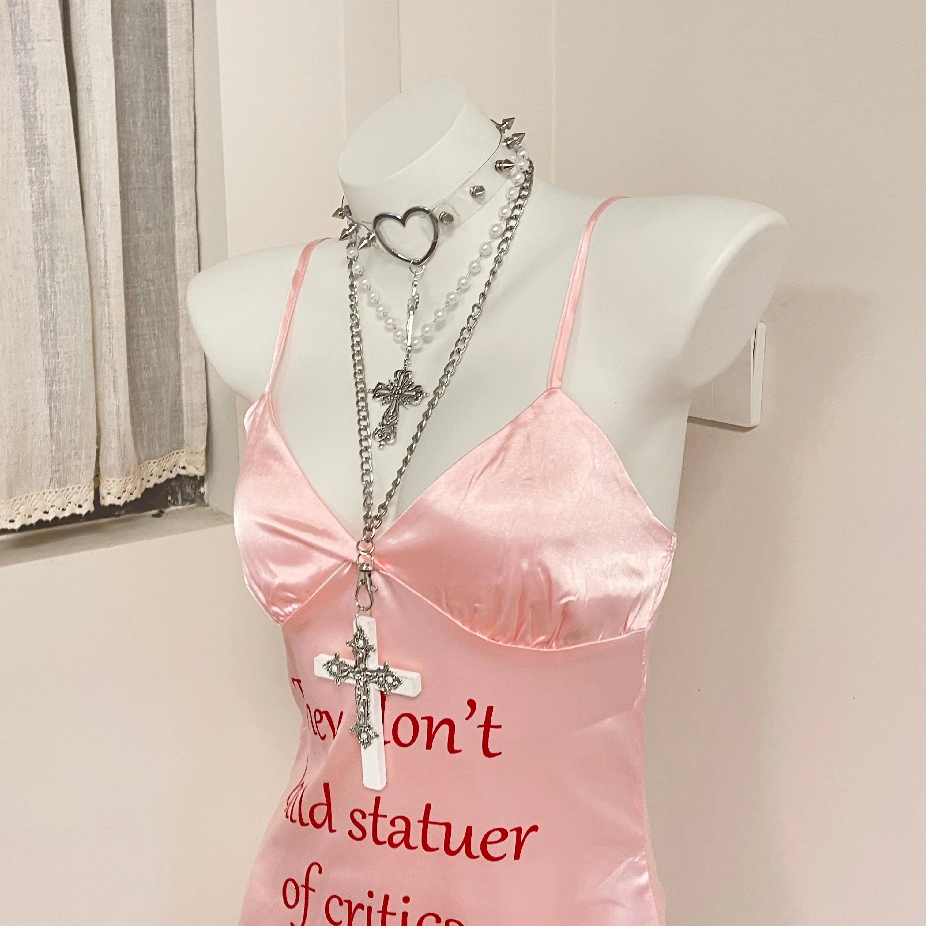 Pink Strap Dress  KF70483