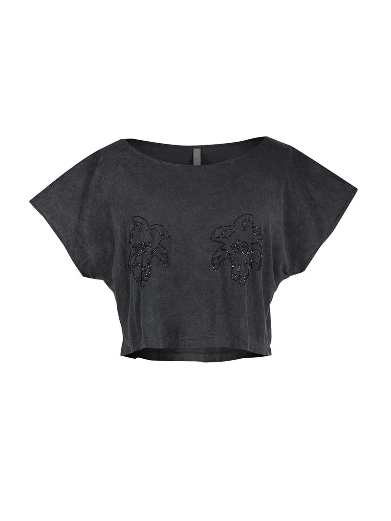 Pixie Beaded Crop Top
