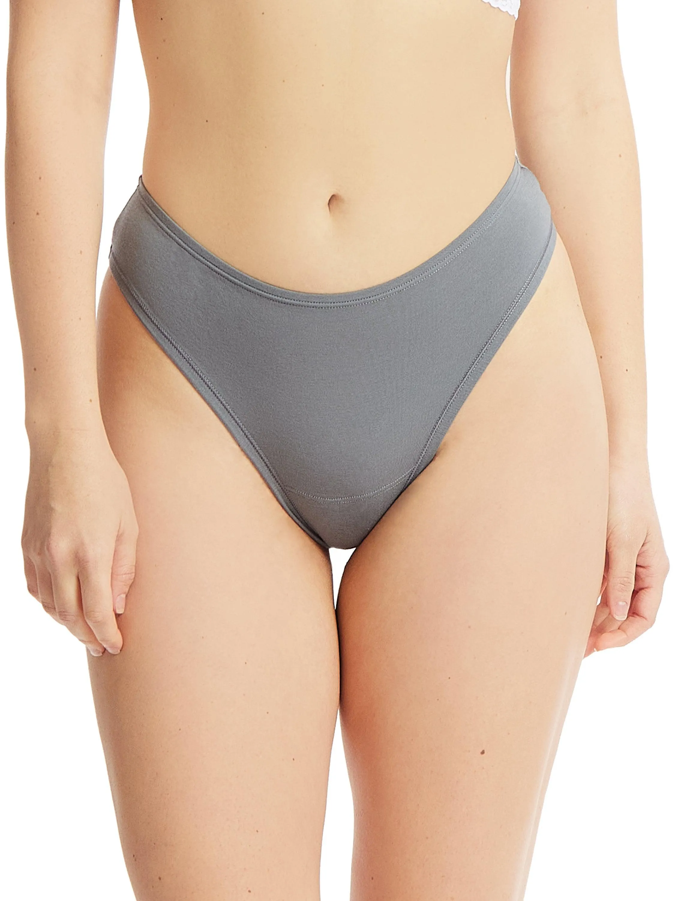 PlayStretch™ Natural Rise Thong So Coal Grey