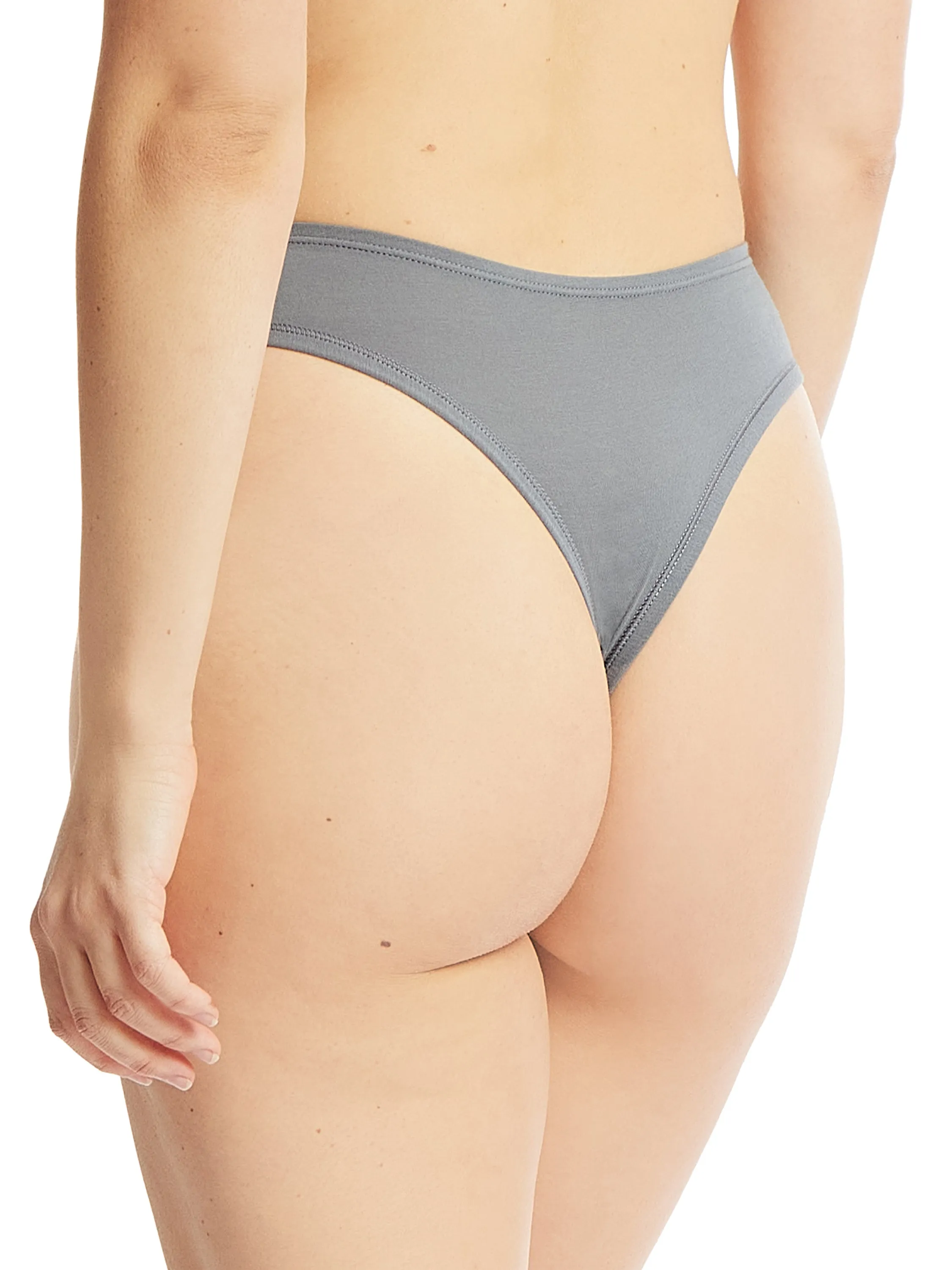 PlayStretch™ Natural Rise Thong So Coal Grey