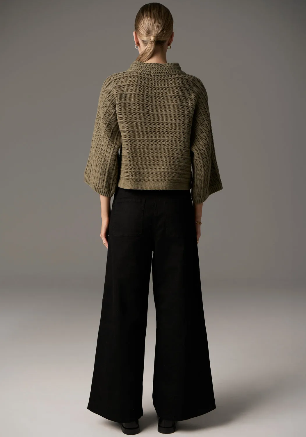 Pol Daily Boxy Knit - Light Khaki