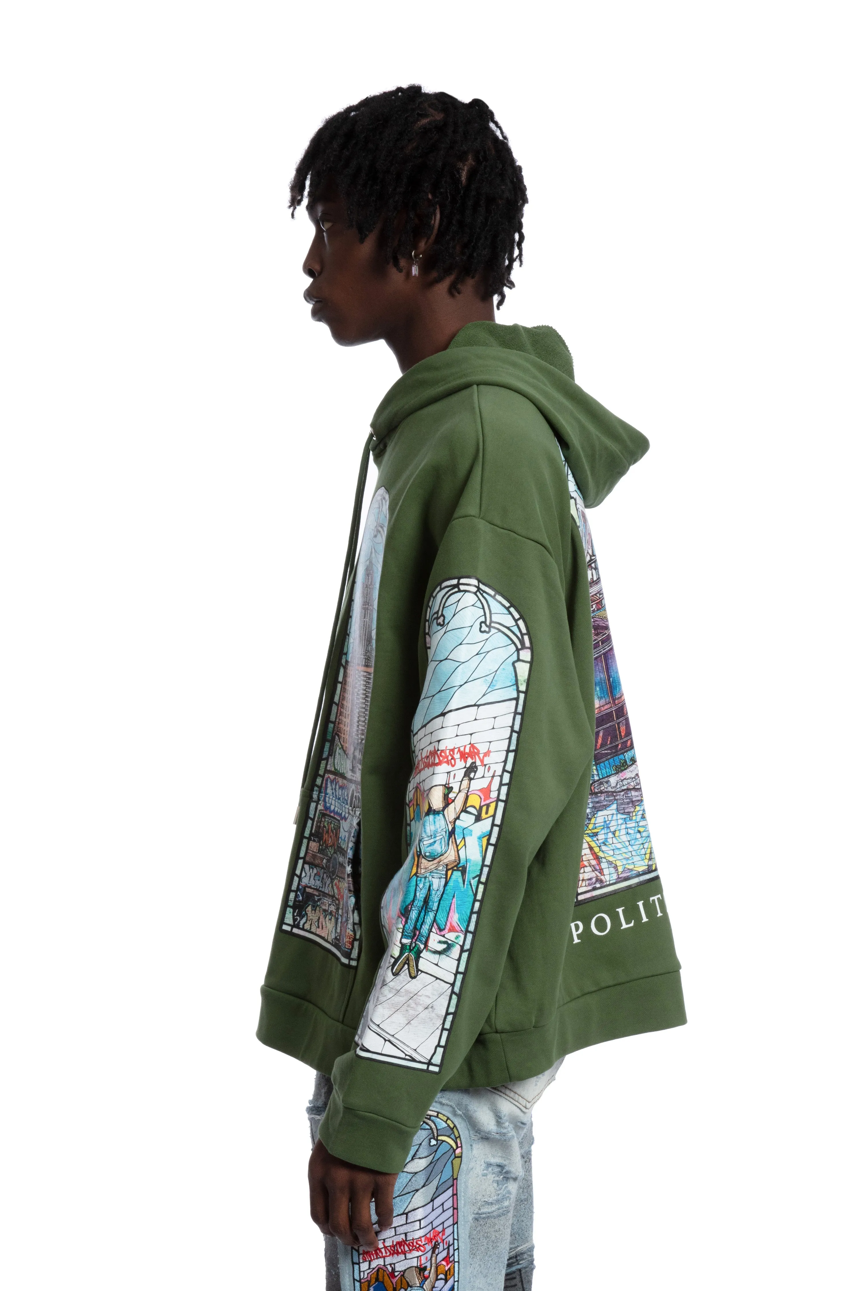 POLITICS AS USUAL HOODED SWEATSHIRT