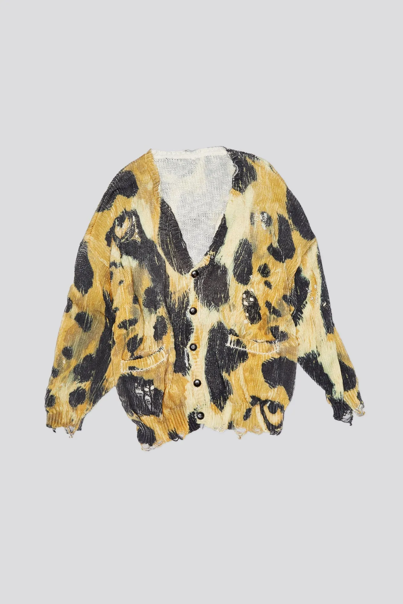 PRINTED OVERSIZED CARDIGAN - LEOPARD