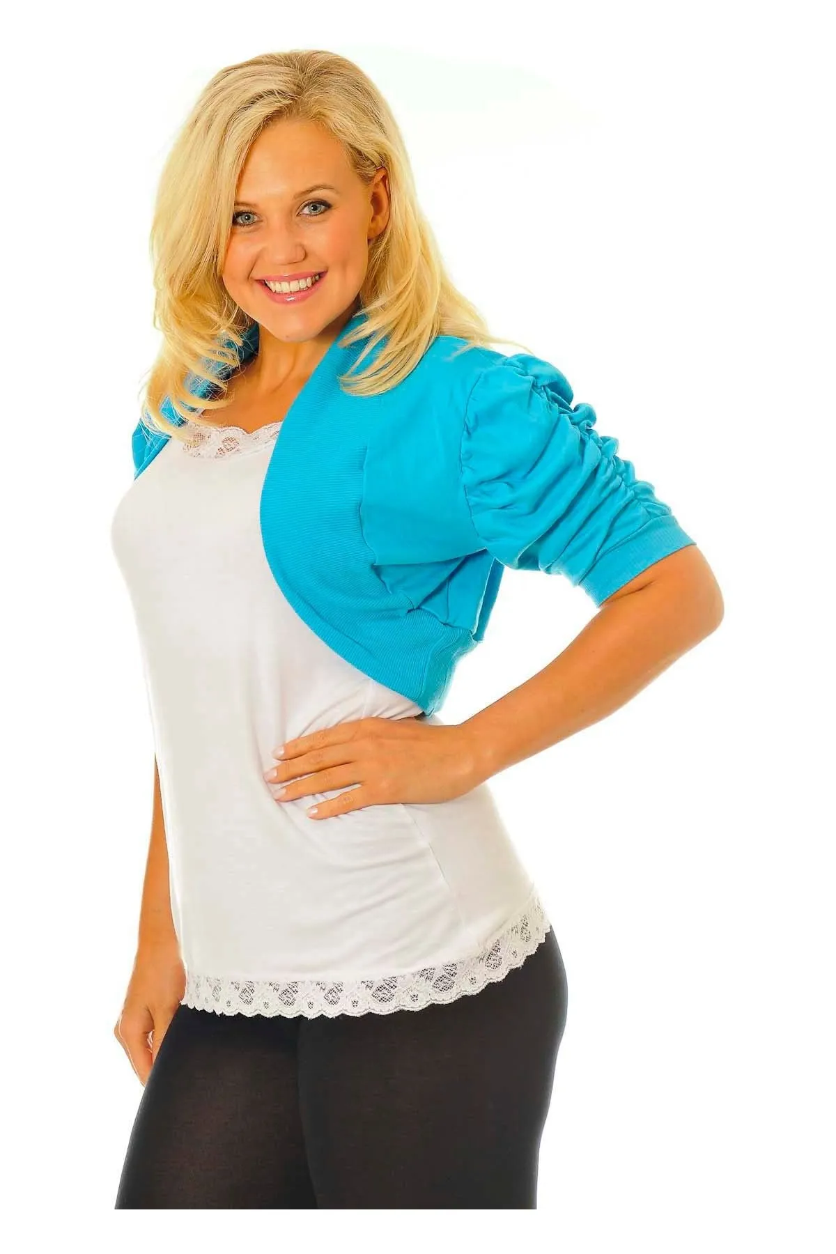 Puff Sleeve Bolero Shrug