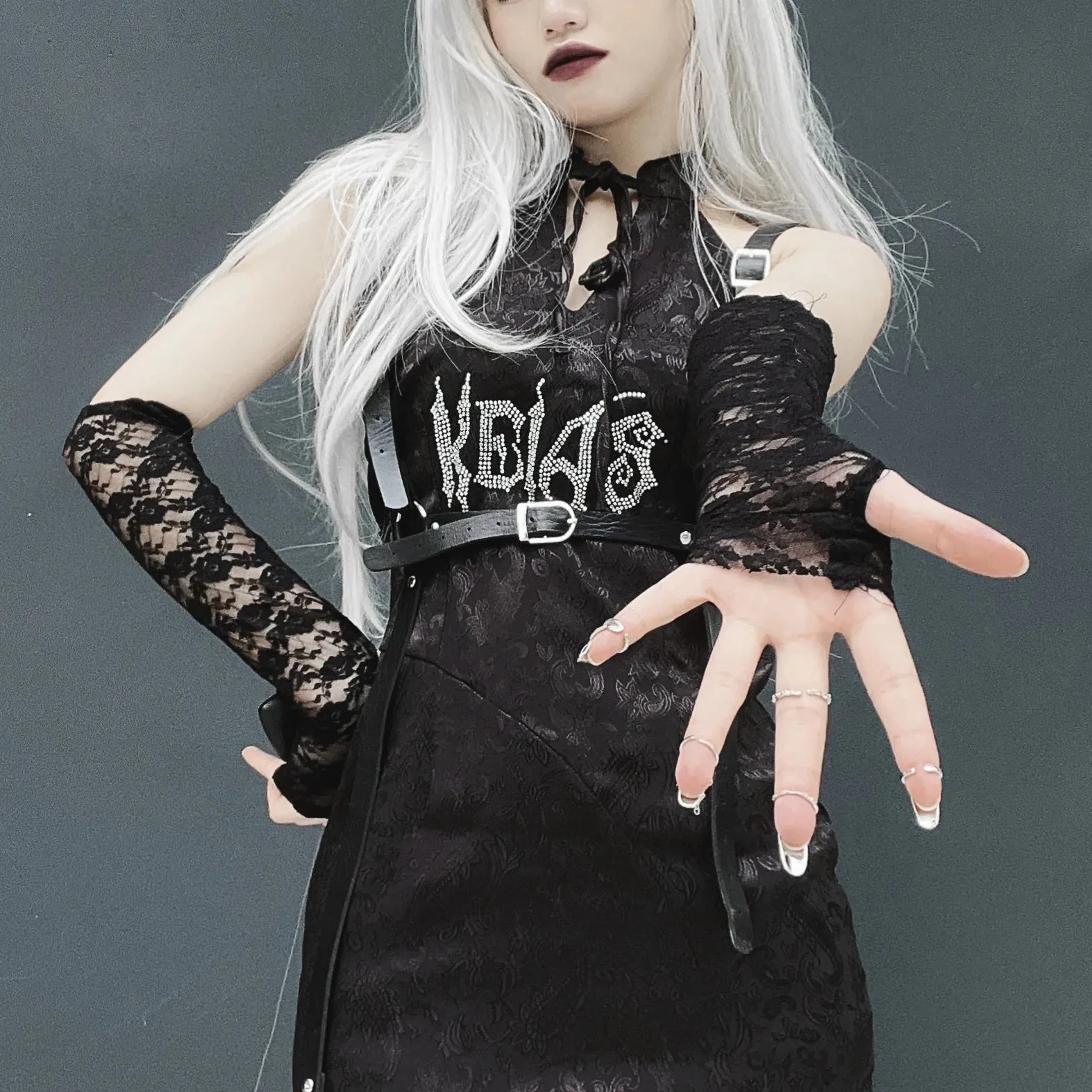 PUNK DRESS SLEEVES BELT 3-PIECE SET  KF83161