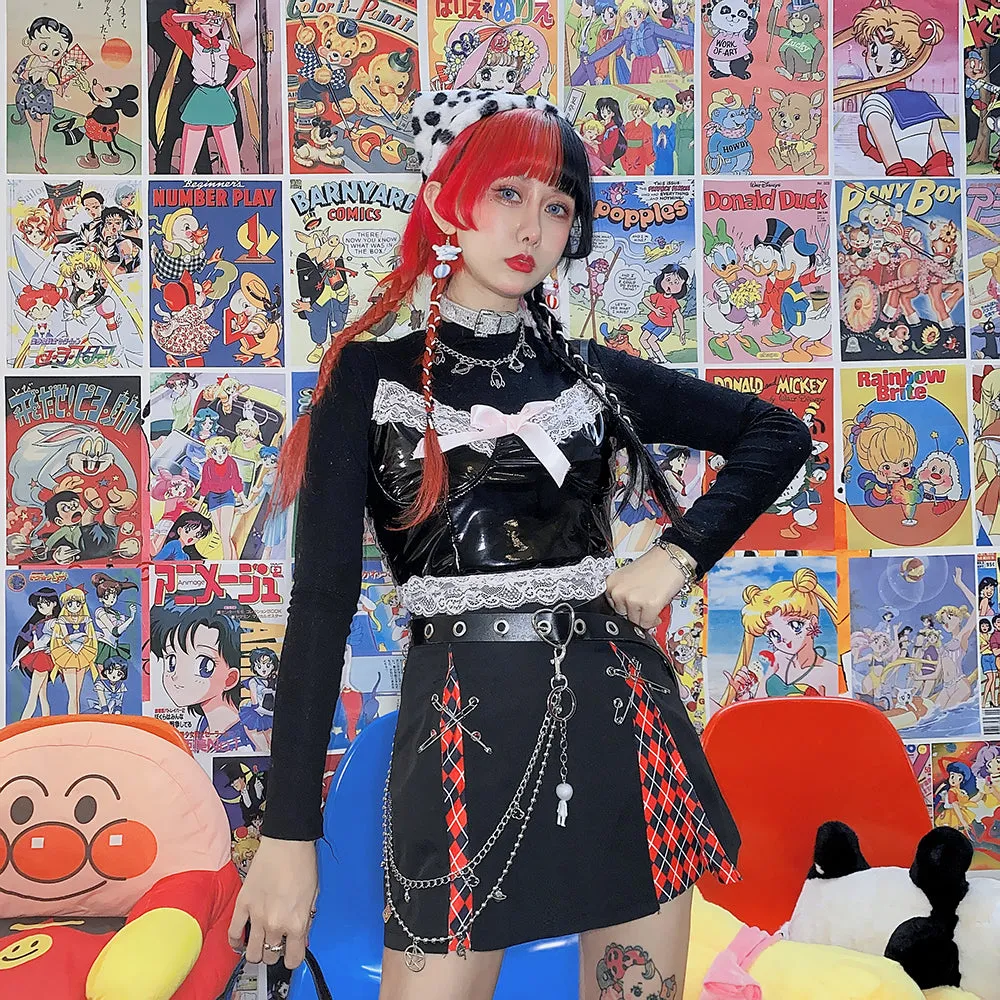 Punk pin skirt YC23994