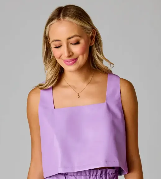 Purple Leather Top