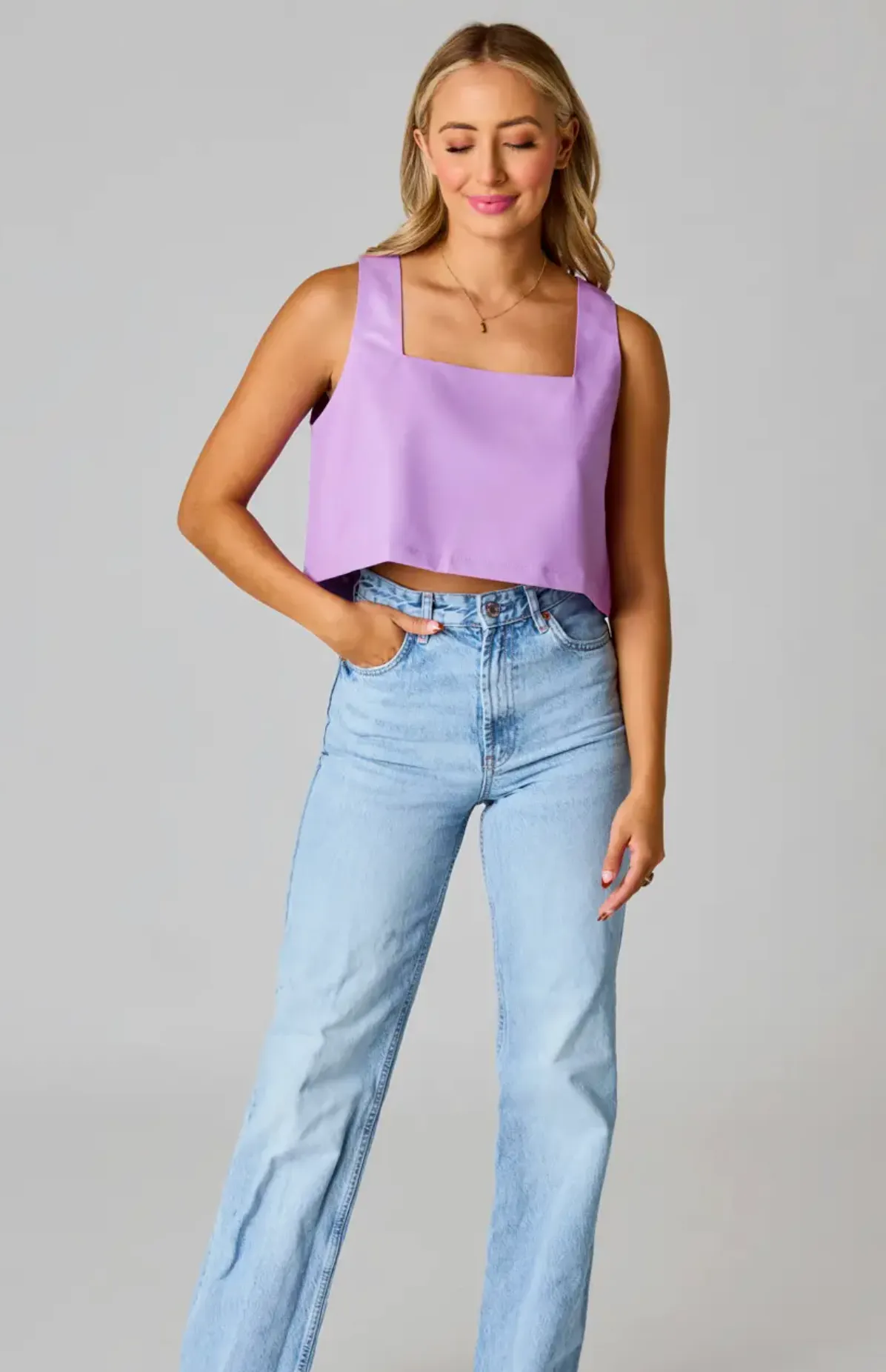 Purple Leather Top