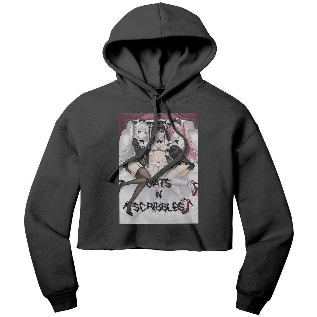 Purrs & Pillowtalk Cropped Hoodie