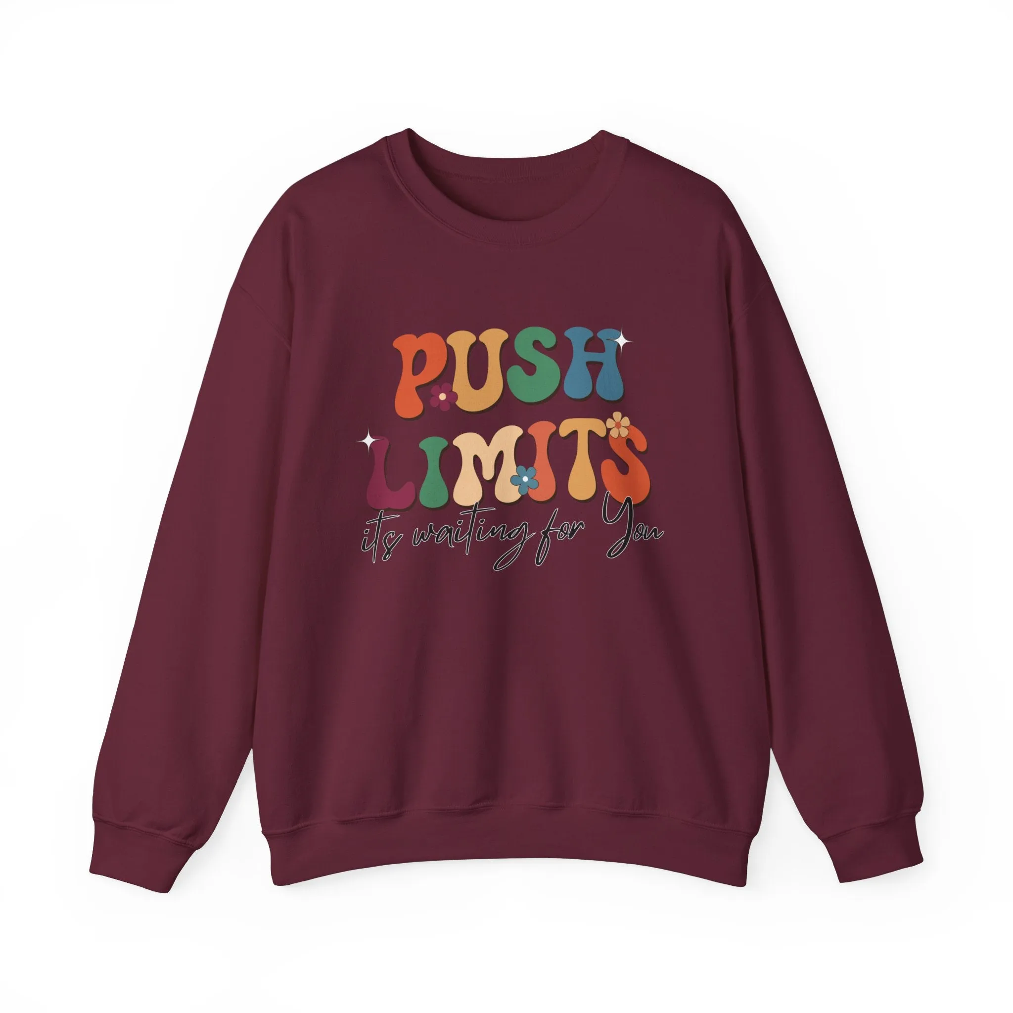 Push Limits Motivational Sweatshirt, Motivational Quotes, Inspirational Quote Shirt, Positive Sweatshirt, Motivation Men Women Shirt