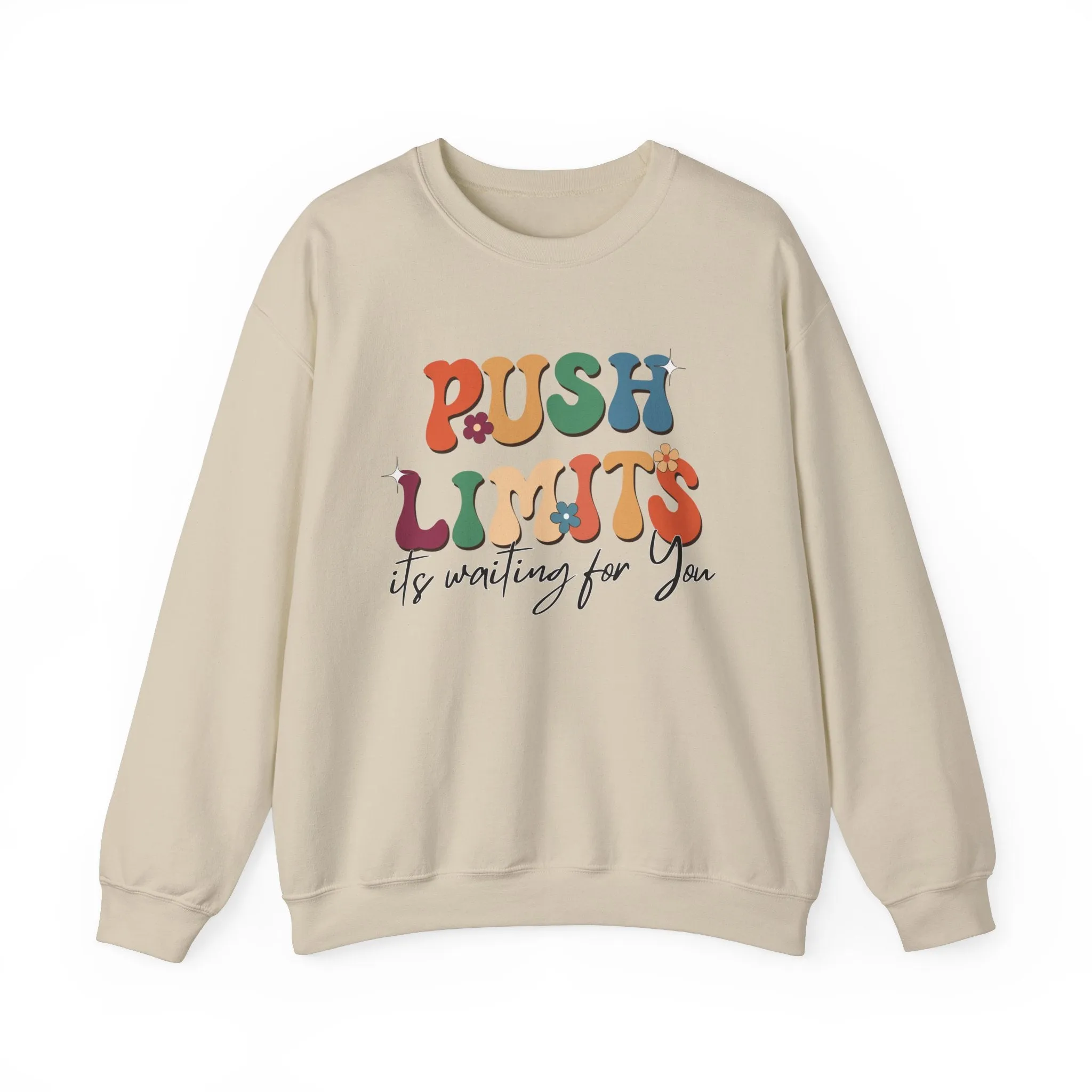 Push Limits Motivational Sweatshirt, Motivational Quotes, Inspirational Quote Shirt, Positive Sweatshirt, Motivation Men Women Shirt