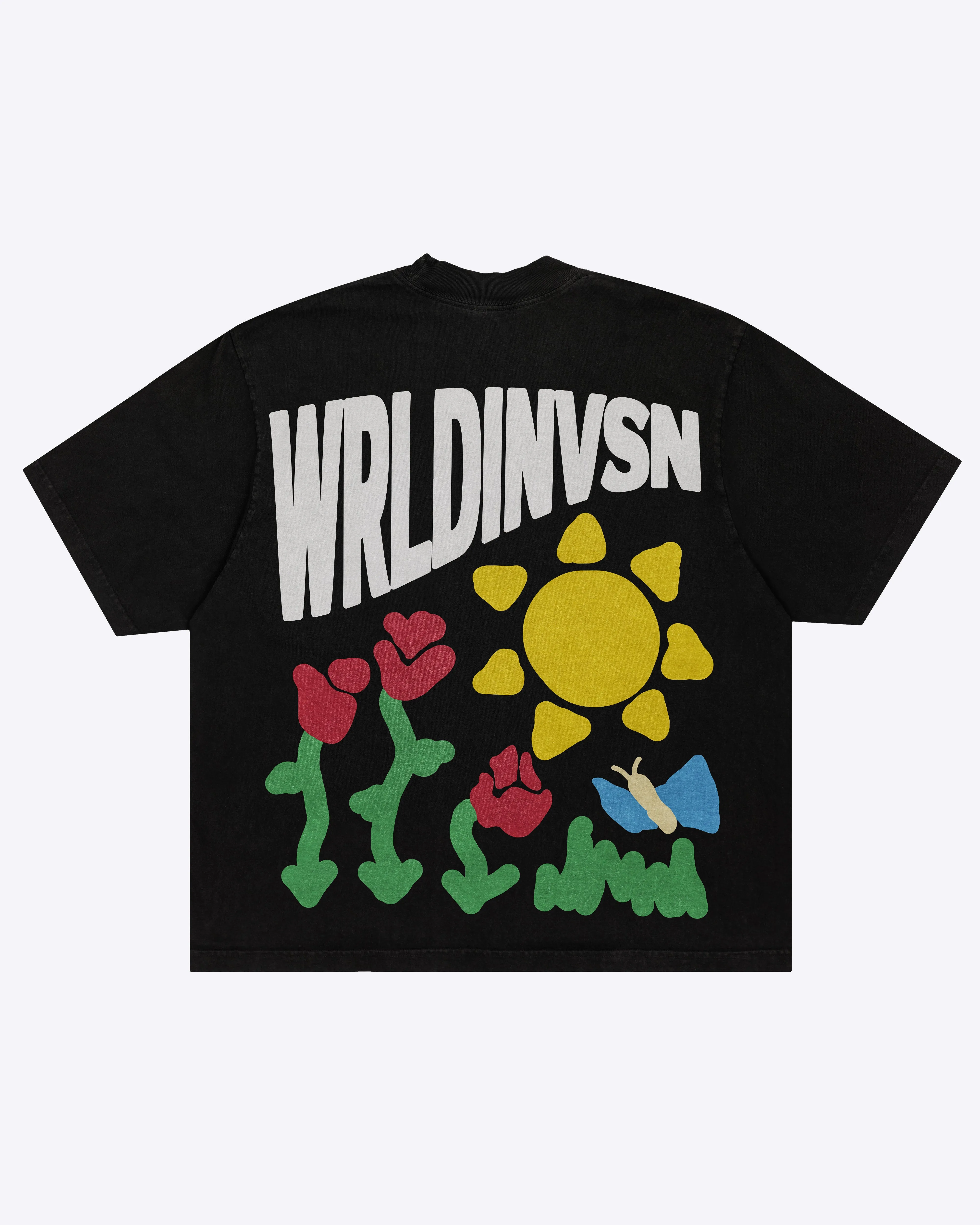 "Night & Day" Heavyweight Boxy Tee (Black) *Oversized*