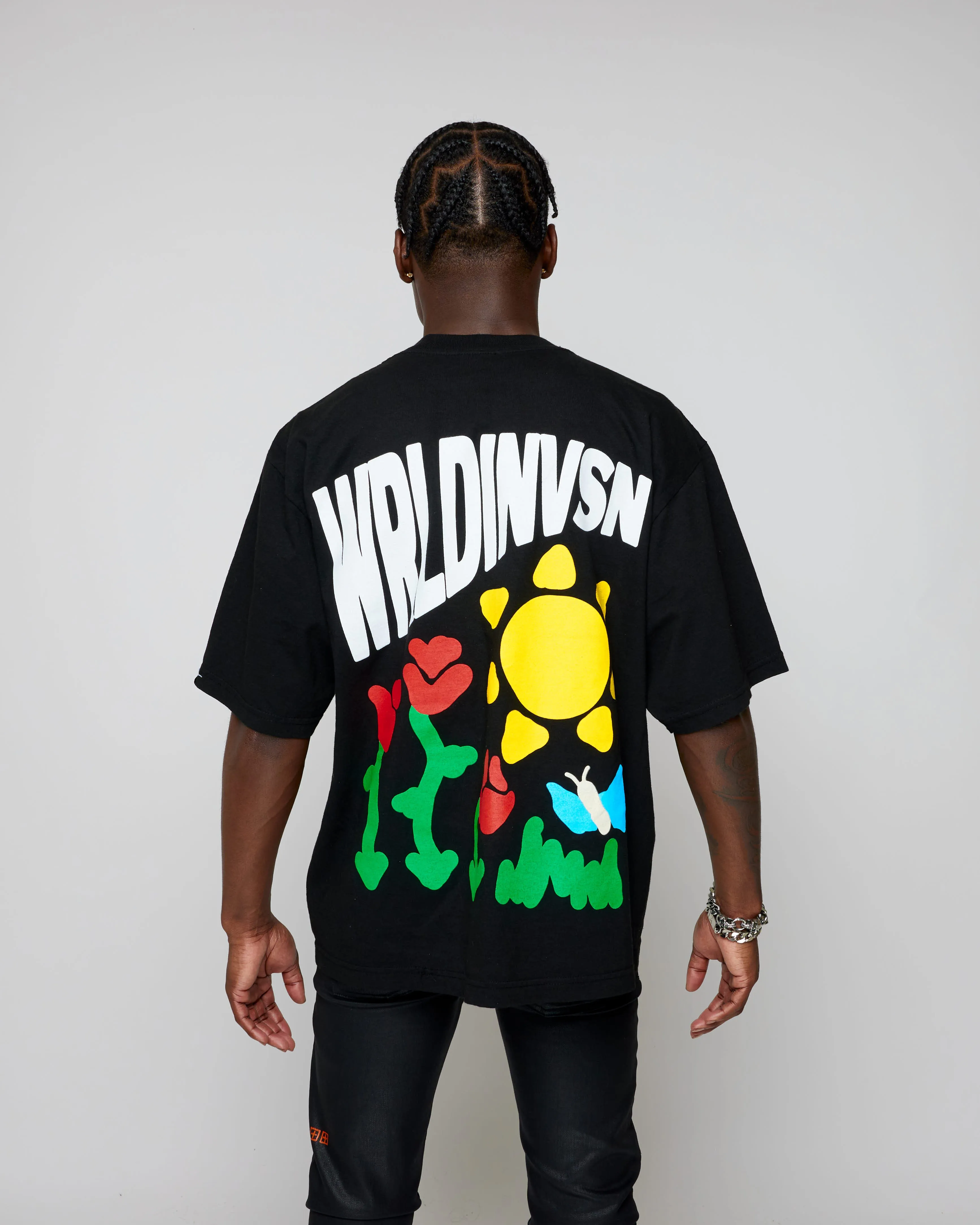 "Night & Day" Heavyweight Boxy Tee (Black) *Oversized*