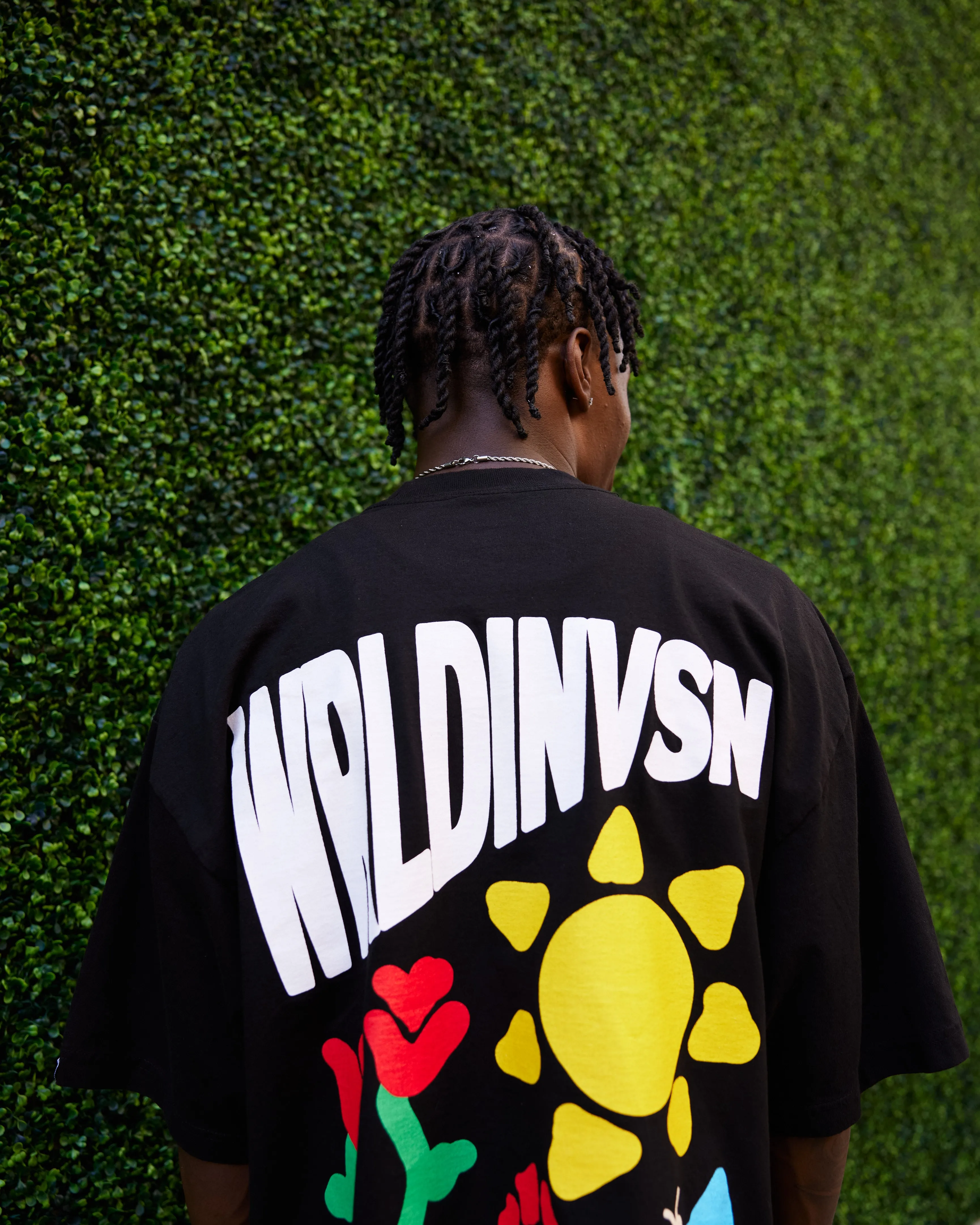 "Night & Day" Heavyweight Boxy Tee (Black) *Oversized*