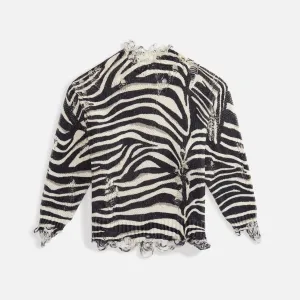 R13 Zebra Oversized Sweater - Zebra