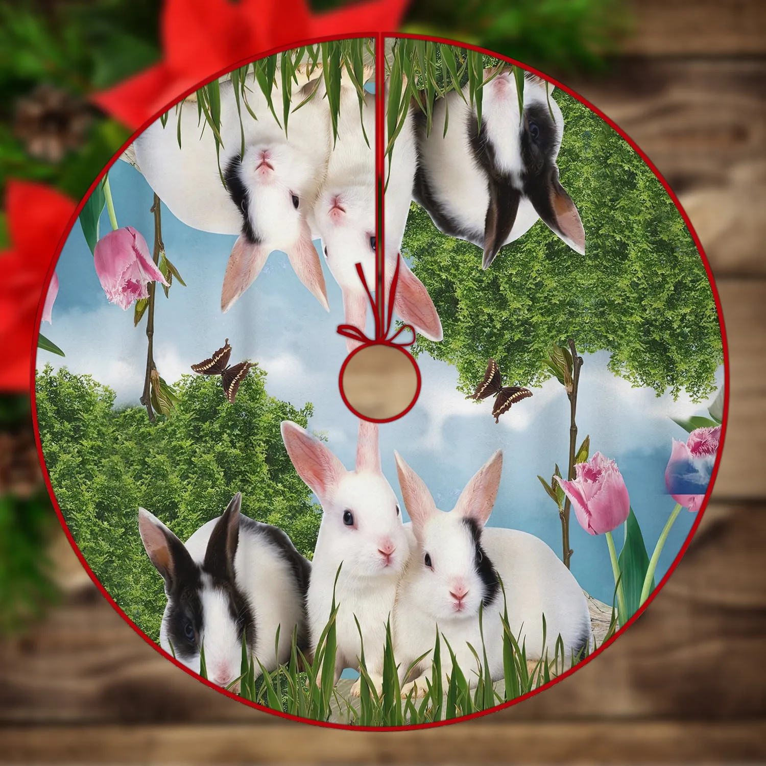 Rabbit Christmas Tree Skirt - Fuly32