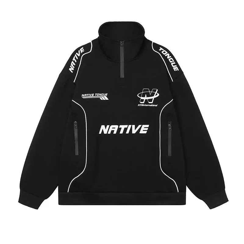 Racing Patchwork Oversize Sweatshirt