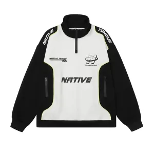 Racing Patchwork Oversize Sweatshirt