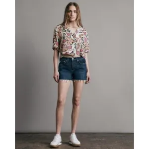 RAG &amp; BONE Dre Low Rise Button Fly Denim Fray Festival Shorts Distressed NEW 26