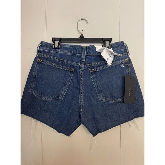 RAG &amp; BONE Dre Low Rise Button Fly Denim Fray Festival Shorts Distressed NEW 26