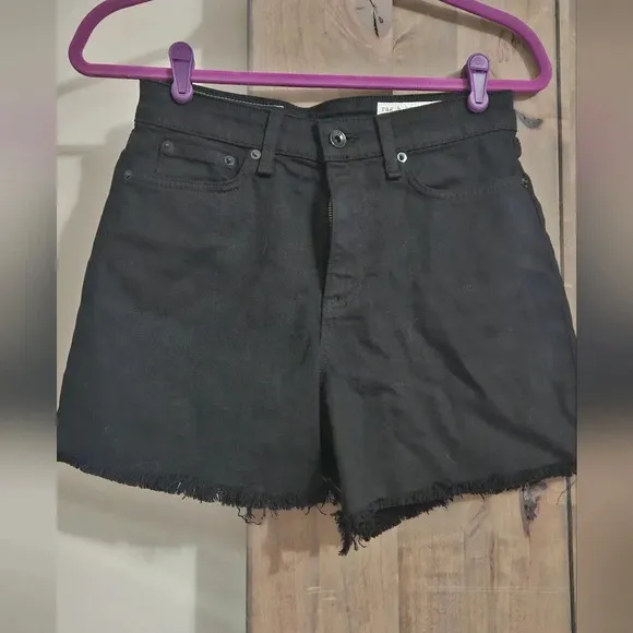 RAG &amp; Bone Nina high rise shorts black. Size 25 NWT