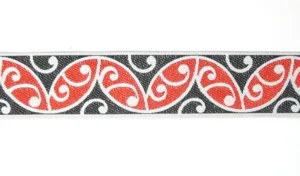 Red and Black Maori Koru Braid