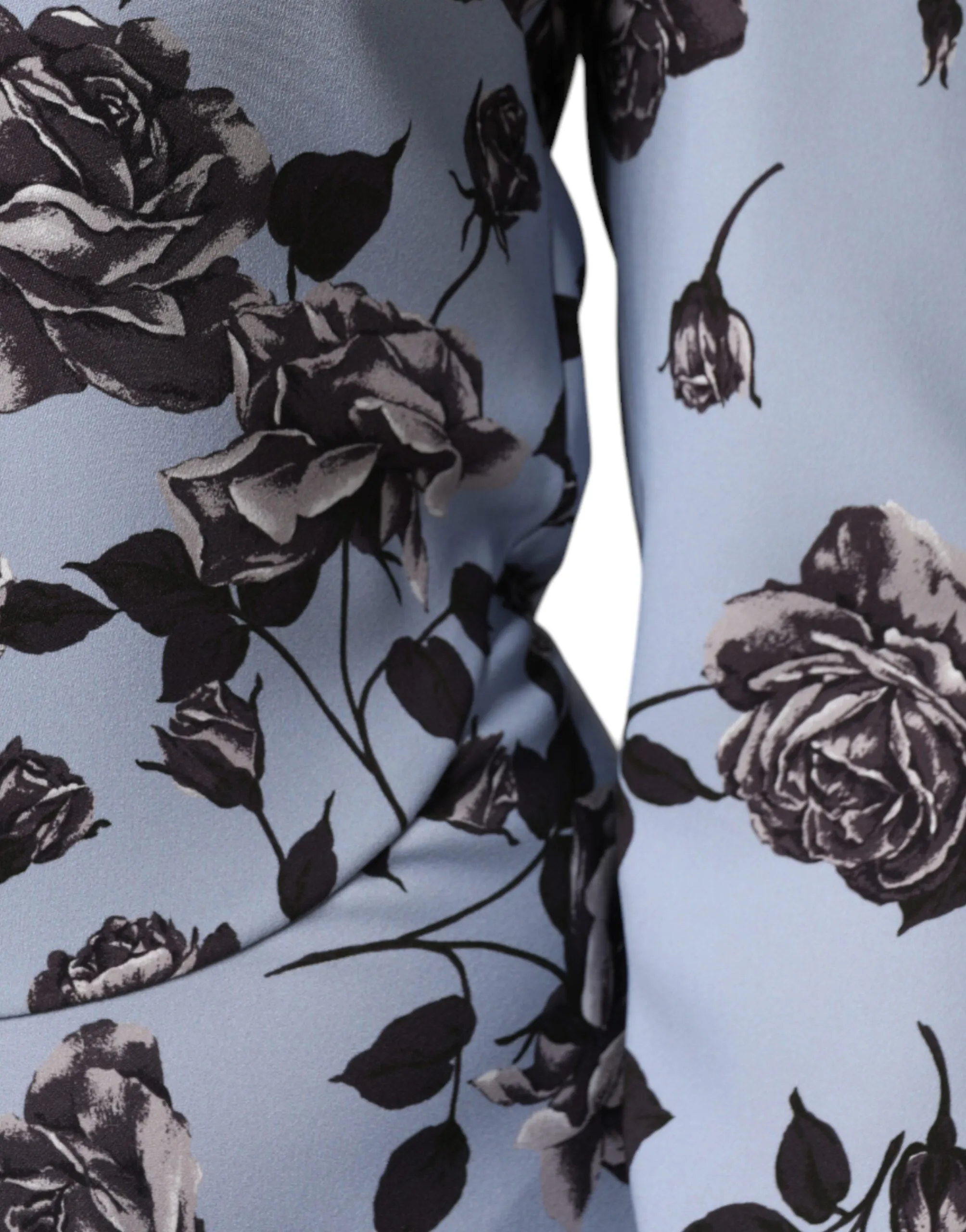 RED VALENTINO Women Blue Dress 100% Polyester Floral Print Mini Bodycon Sz IT 40