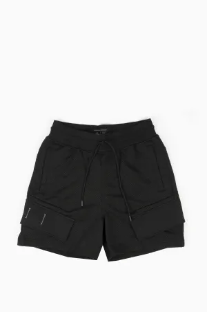 REIGNING CHAMP S04 MESH CARGO SHORT BLACK