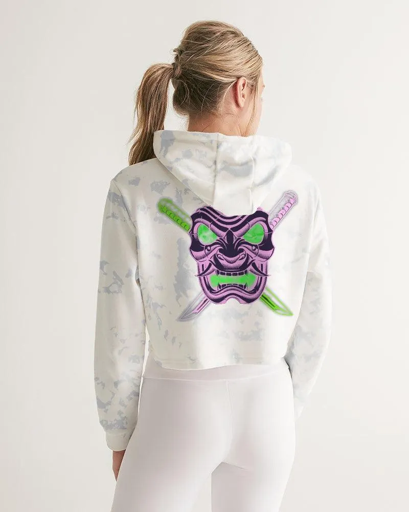 Retro Oni Women's Cropped Hoodie