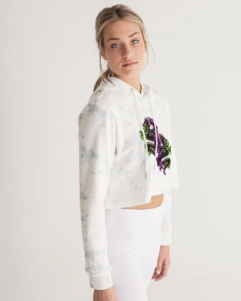 Retro Oni Women's Cropped Hoodie