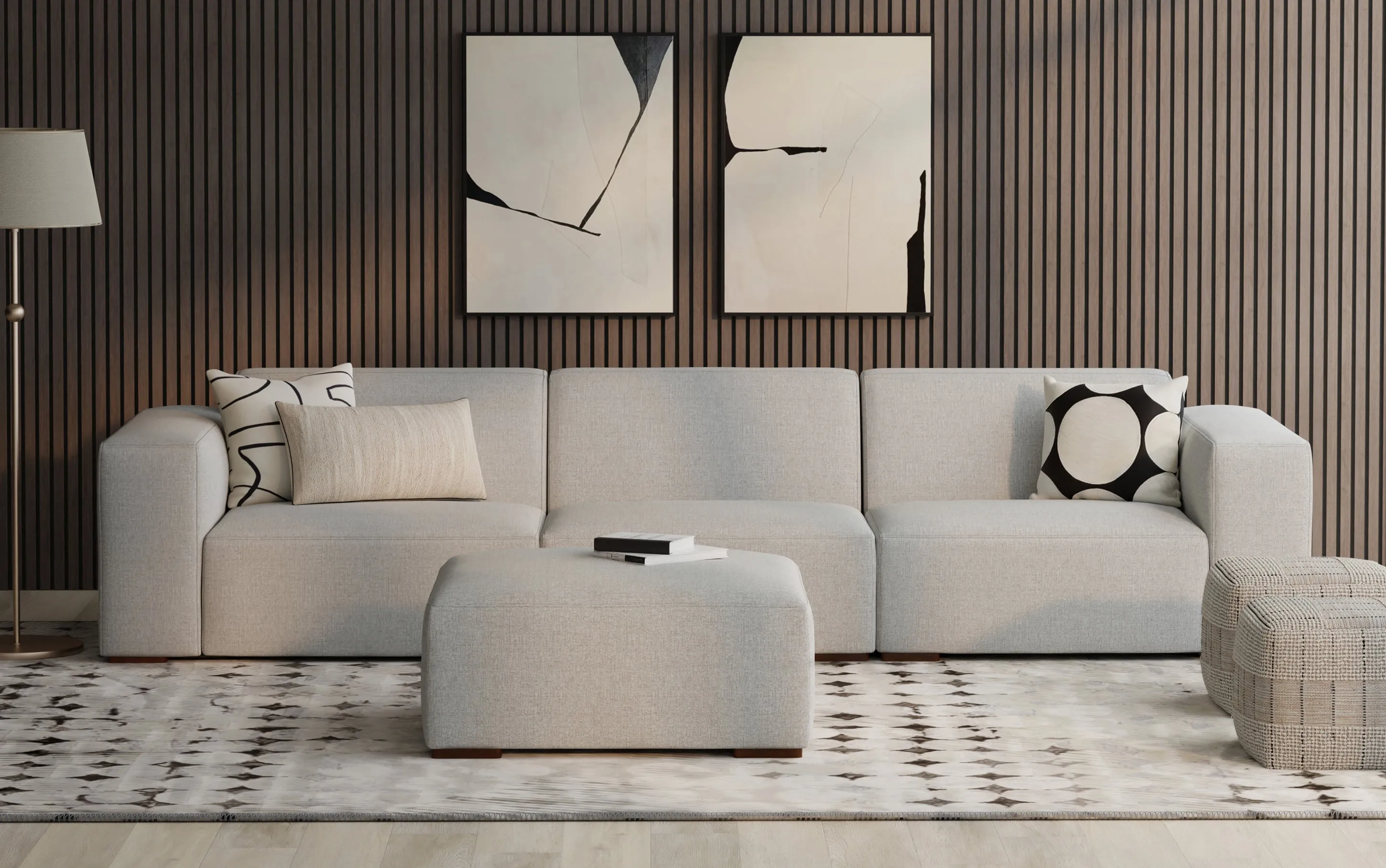 Rex Ottoman in Performance Fabric