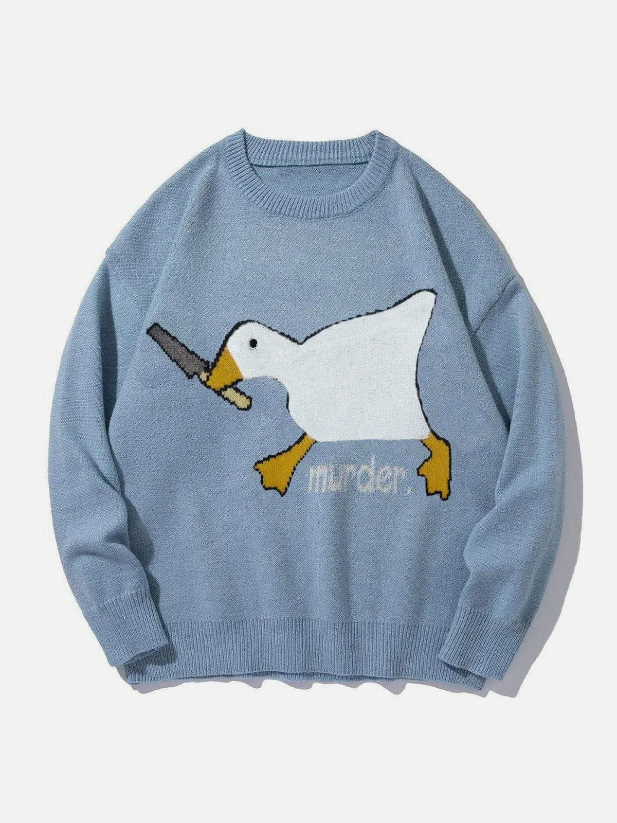Rimiro - Cute Murder Goose Pattern Knit Sweater