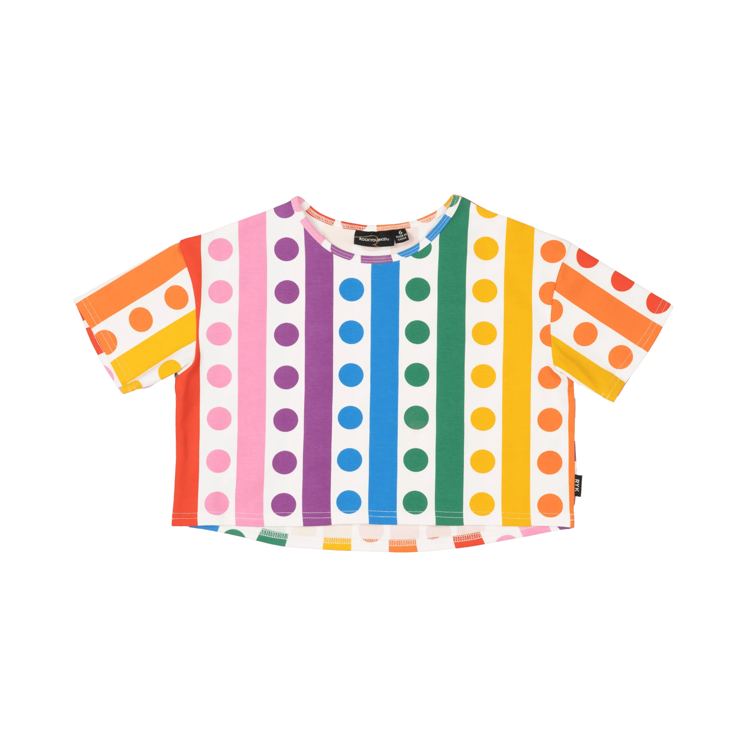 ROCK YOUR BABY RAINBOW DROPS BOXY T-SHIRT