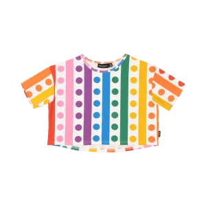 ROCK YOUR BABY RAINBOW DROPS BOXY T-SHIRT