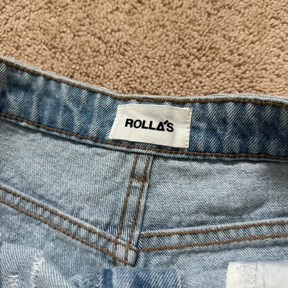 Rolla’s Dusters high rise slim Layla Beach jean shorts