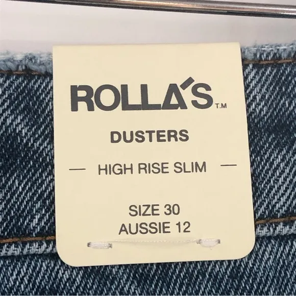 ROLLA'S 30 Dusters High Rise Slim Denim Shorts in Old Rip 0294