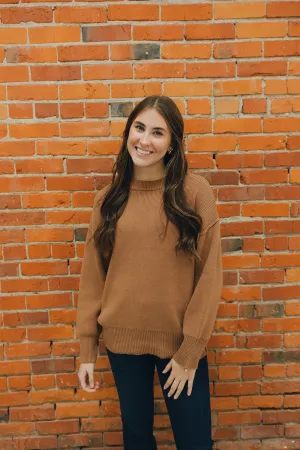 Round Neck Sweater - Camel