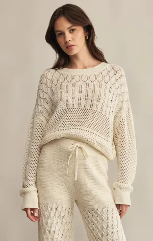Rue Crochet Sweater in Seasalt