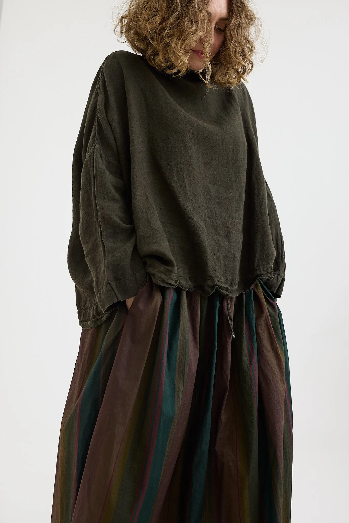 Sailor Boxy Top - Light Linen