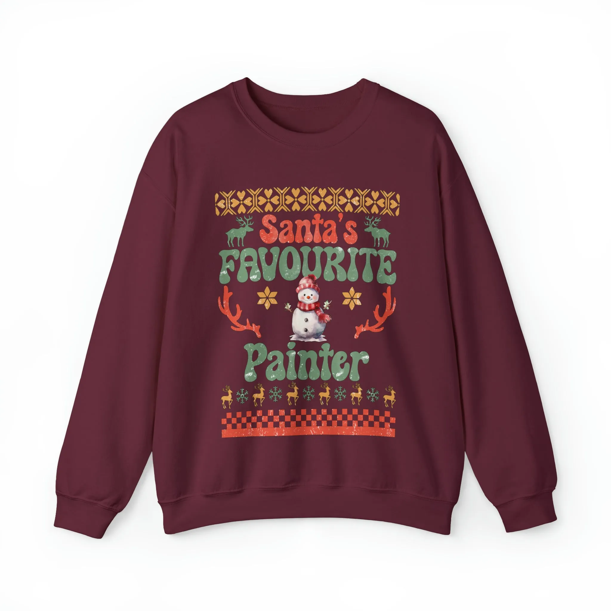 Santa's Fav Profession Painter Ugly Christmas Sweatshirt