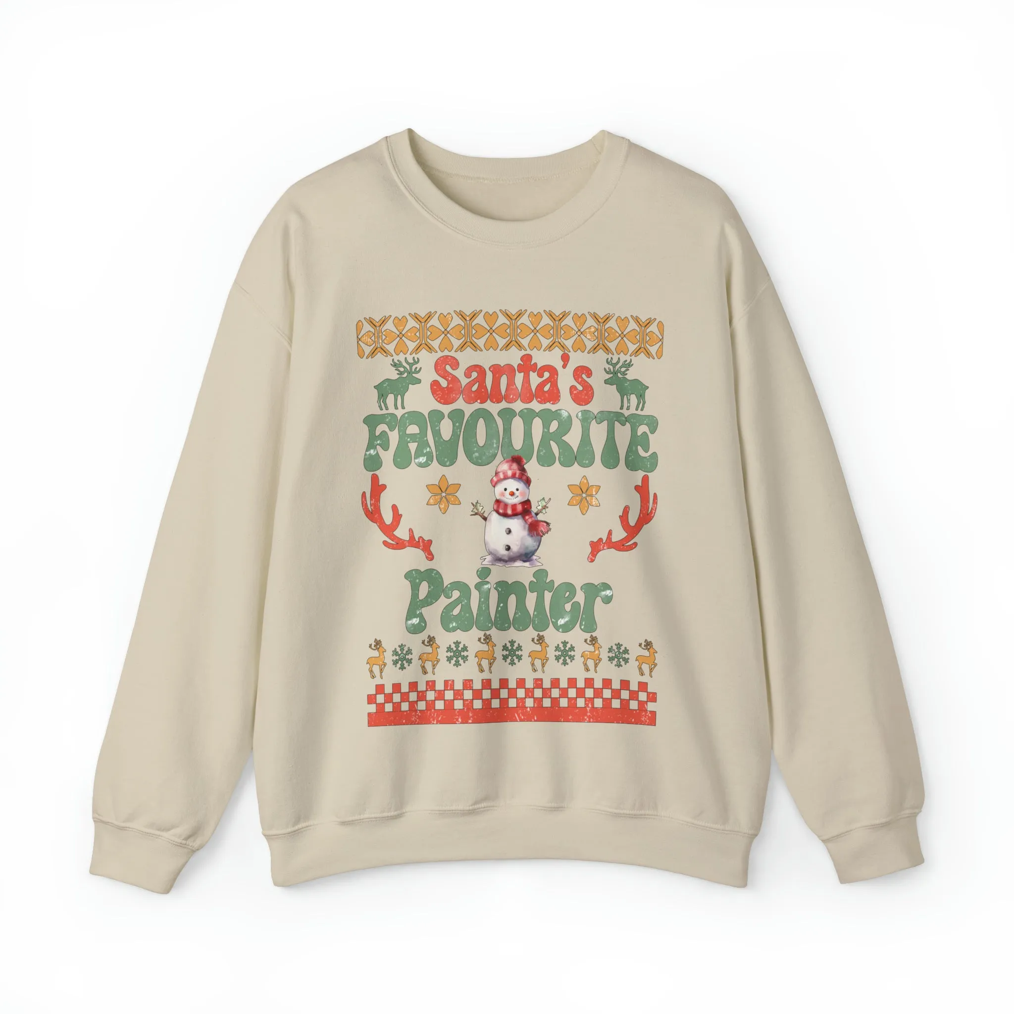 Santa's Fav Profession Painter Ugly Christmas Sweatshirt